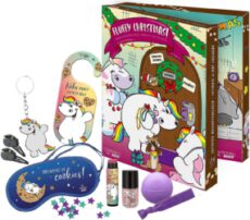Pummel & Friends - Adventskalender für Kinder, mit Beauty-überraschungen, Haar-Accessoires und Zubehör, Deko-Box zum Aufstellen