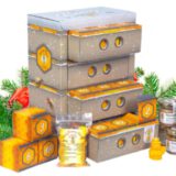Honig Adventskalender in hochwertiger Bienenkasten-Optik – naturbelassener Honig zum Verschenken oder Kennenlernen | Geschenkset mit 21 Sorten Honig
